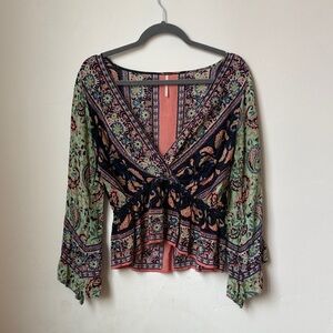 Free People Multicolor Boho Blouse